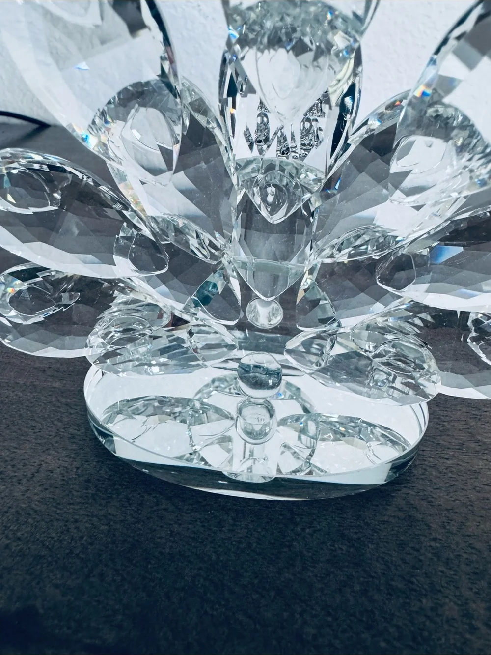 Crystal Glass Peacock Figurine